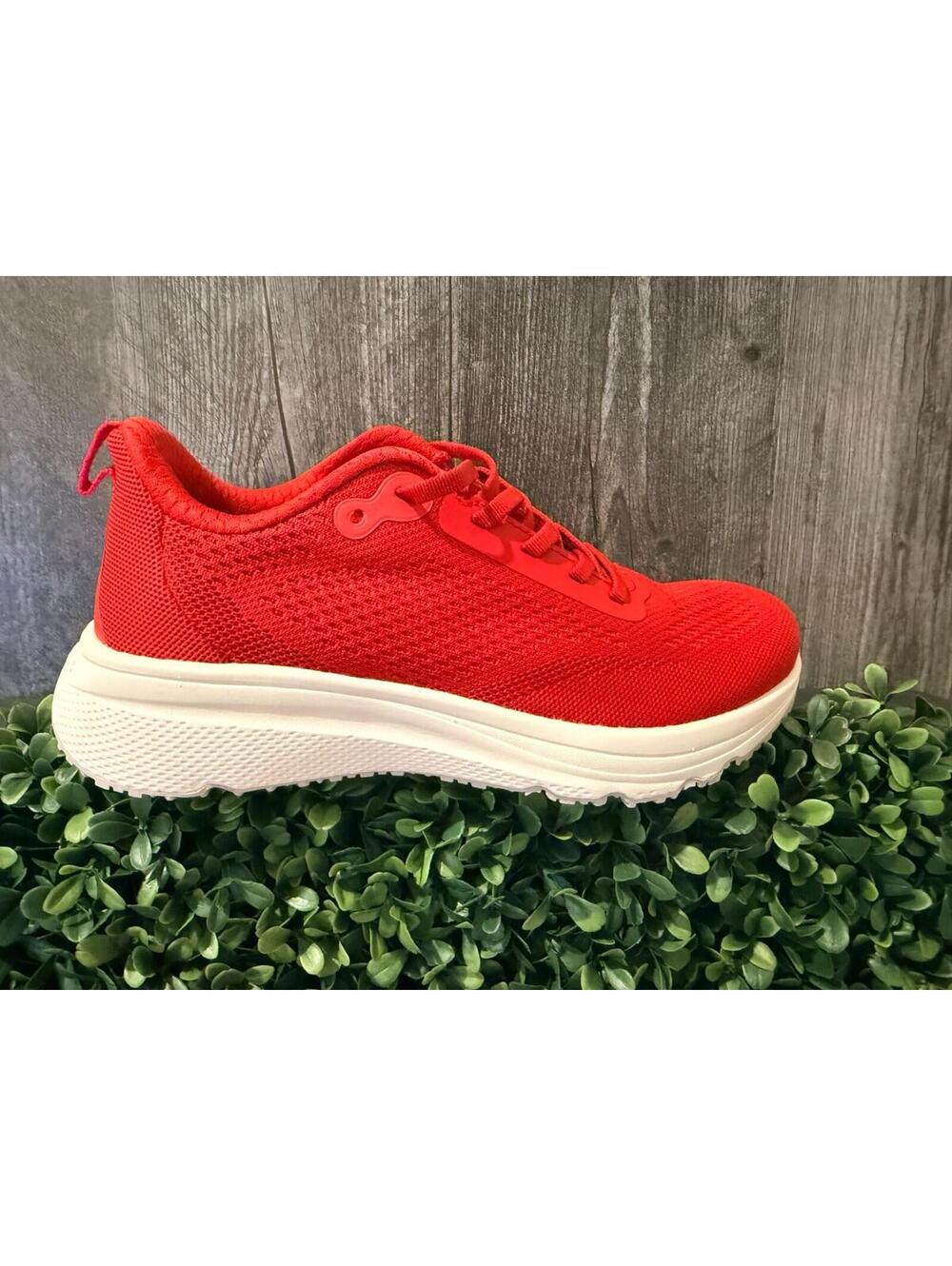 Revitalign Orthotic WALKWELL Mesh Walking Sneaker - Phoebe - Samba Red, Size 7